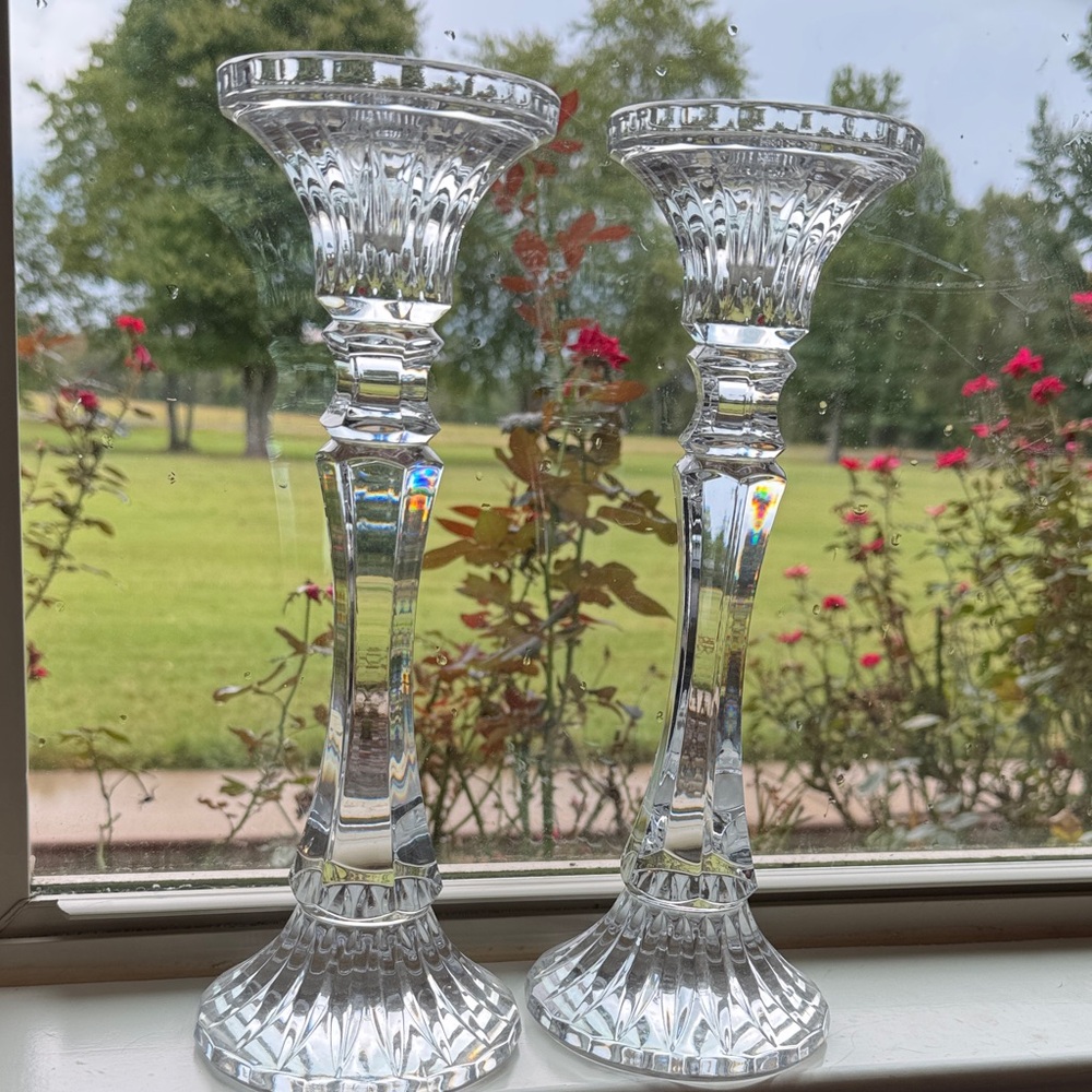 Elegant Crystal Candle Holders